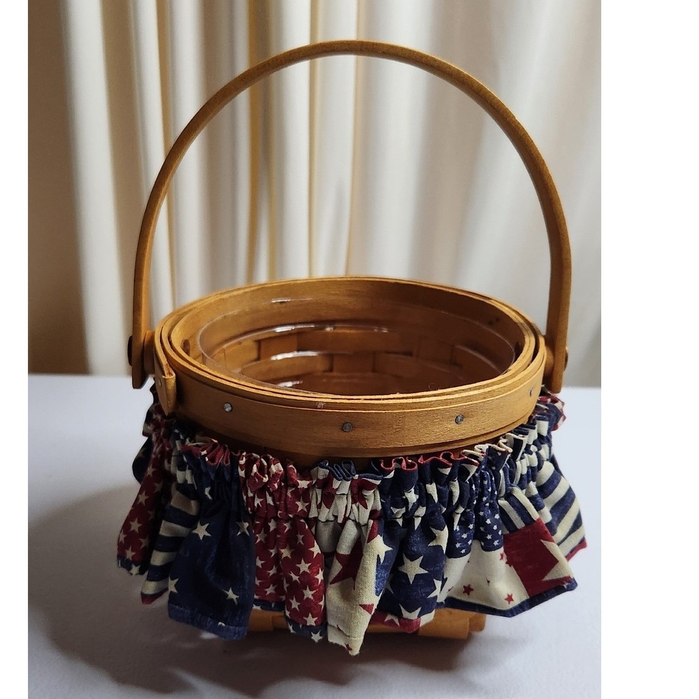 Longaberger 2002 Round Basket Americana Liner Plastic Protector